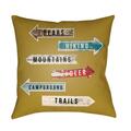 Artistic Weavers Lodge Cabin Compass Poly Filled Pillow - 16 x 16 in. LGCB2068-1616